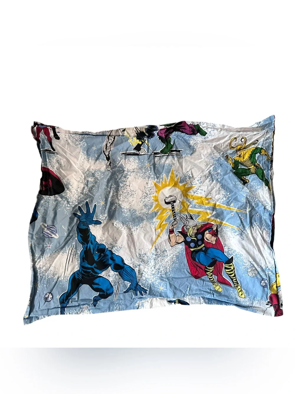 Pottery Barn Kids Marvel Heroes Glow-in-the-Dark Pillow Case Thor Cotton
